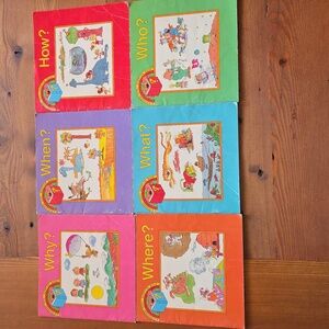 Discovery Toys Set Of 6 Books What? Why? How? When? Where? Who?